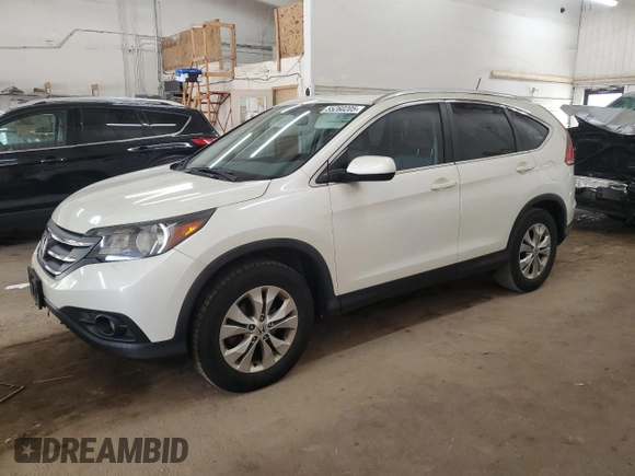 2014 Honda CR-V EX-L with VIN 5J6RM3H77EL033401, listed as a Copart auction lot 55260205 with 82,717 mi miles and Salvage Title. Bid and sale history available at carsss.com. Image 1.