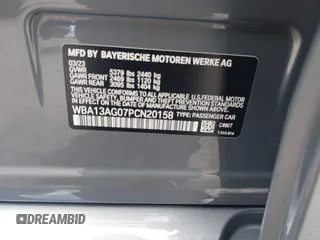 2023 BMW 5 Series 530e with VIN WBA13AG07PCN20158, listed as a IAAI auction lot 42146666 with 31,619 mi miles and . Bid and sale history available at DreamBid. Image 9.
