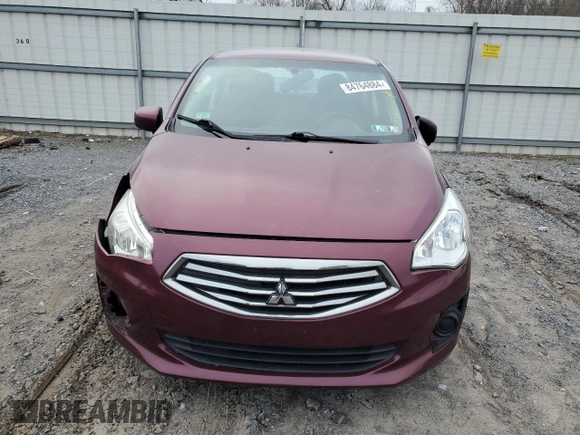 2017 Mitsubishi Mirage ES with VIN ML32F3FJ1HHF13902, listed as a Copart auction lot 84764884 with 107,235 mi miles and Salvage title. Bid and sale history available at DreamBid. Image 5.
