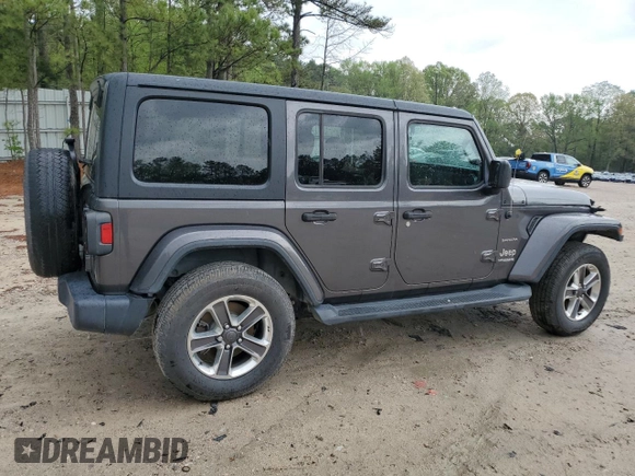2020 Jeep Wrangler Unlimited Sahara with VIN 1C4HJXEN2LW149623, listed as a Copart auction lot 50906705 with 71,919 mi miles and Salvage title. Bid and sale history available at DreamBid. Image 3.