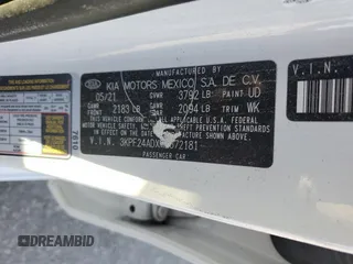 2021 Kia Forte LXS with VIN 3KPF24ADXME372181, listed as a Copart auction lot 49399475 with 18,153 mi miles and Salvage Title. Bid and sale history available at carsss.com. Image 13.