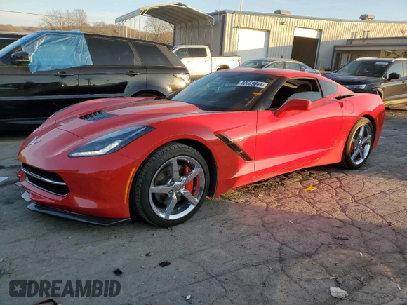 2014 Chevrolet Corvette 2LT with VIN 1G1YC2D74E5122781, listed as a Copart auction lot 82669644 with 74,658 mi miles and Clean Title. Bid and sale history available at carsss.com. Image 1.