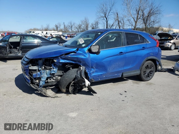 2018 Mitsubishi Eclipse Cross LE z VIN JA4AT4AAXJZ042919, wystawiony jako Copart lot #49890405 z przebiegiem 58 877 mil mil oraz Szkoda całkowita • Salvage title. Historia ofert i sprzedaży dostępna na DreamBid. Obrazek 1.