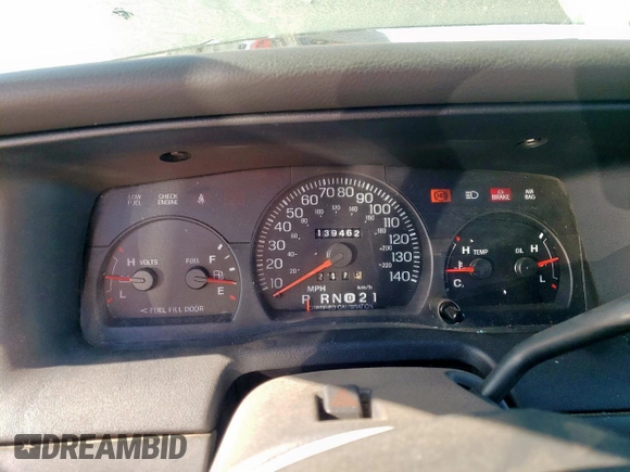 2003 Ford Police Interceptor Street Appear with VIN 2FAFP71W53X169959, listed as a Copart auction lot 57474345 with 139,462 mi miles and Salvage title. Bid and sale history available at DreamBid. Image 9.