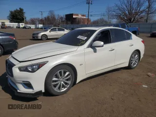 2017 Infiniti Q50 3.0t Signature Edition with VIN JN1EV7AR1HM841426, listed as a Copart auction lot 48706995 with 50,125 mi miles and Salvage Title. Bid and sale history available at carsss.com. Image 1.