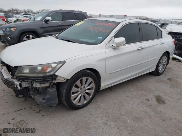2013 Honda Accord Sdn EX-L with VIN 1HGCR2F84DA224854, listed as a IAAI auction lot 41035026 with 122,355 mi miles. Bid and sale history available at carsss.com. Image 18.