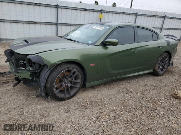 2021 Dodge Charger Scat Pack with VIN 2C3CDXGJ7MH503684, listed as a Copart auction lot 42331415 with 82,114 mi miles and Salvage Title. Bid and sale history available at DreamBid. Image 1.