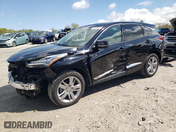 2021 Acura RDX Advance with VIN 5J8TC2H71ML020555, listed as a Copart auction lot 54877845 with 36,600 mi miles and Salvage title. Bid and sale history available at DreamBid. Image 1.
