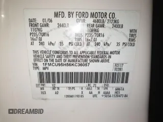 2006 Ford Escape Hybrid с VIN 1FMCU95H56KC36057, выставлен на аукционе Copart как лот 54802595 с пробегом 54 561 миль миль и Списание • Salvage title. История ставок и продаж доступна на DreamBid. Изображение 13.