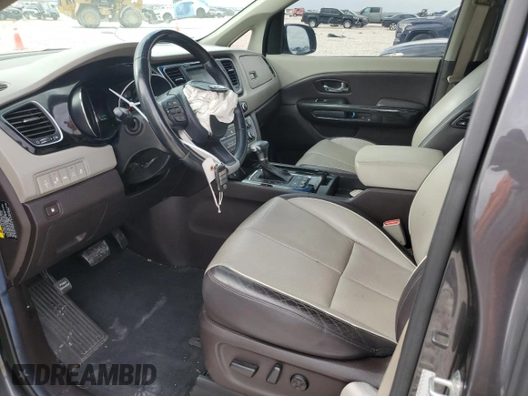 2017 Kia Sedona SX-L with VIN KNDME5C15H6343903, listed as a Copart auction lot 43872805 with 62,505 mi miles and Salvage Title. Bid and sale history available at carsss.com. Image 7.