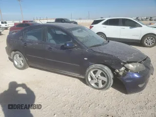 2005 Mazda 3 i with VIN JM1BK12F851220563, listed as a Copart auction lot 49443555 with 170,073 mi miles and Salvage Title. Bid and sale history available at DreamBid. Image 4.