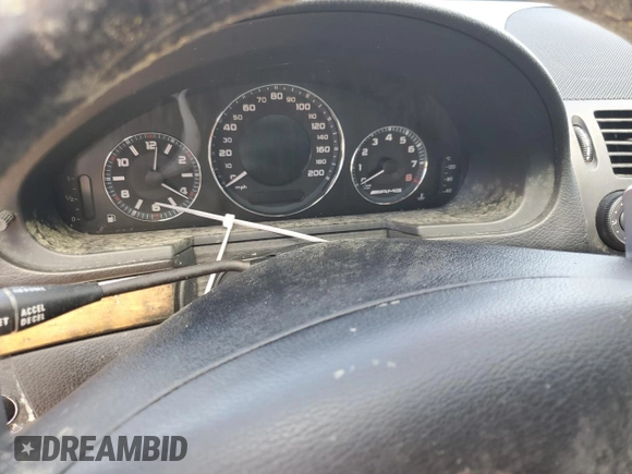 2007 Mercedes-Benz E 63 AMG with VIN WDBUF77X77B038575, listed as a Copart auction lot 76578174 with Not Provided miles and Salvage Title. Bid and sale history available at carsss.com. Image 9.