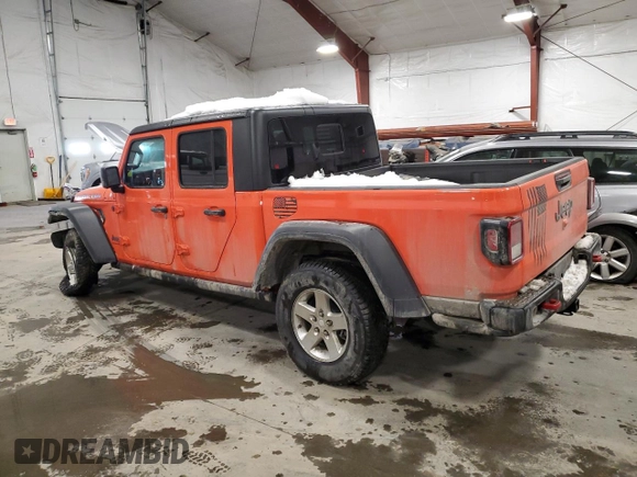 2023 Jeep Gladiator Rubicon with VIN 1C6JJTBG9PL581012, listed as a Copart auction lot 44512095 with 19,969 mi miles and Non repairable. Bid and sale history available at DreamBid. Image 2.