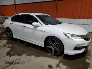 2017 Honda Accord Touring with VIN 1HGCR3F91HA802106, listed as a Copart auction lot 44224265 with 145,243 mi miles and Salvage title. Bid and sale history available at DreamBid. Image 4.