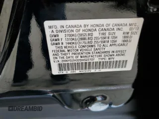 2013 Acura MDX Tech Pkg with VIN 2HNYD2H32DH522707, listed as a Copart auction lot 73629934 with 177,524 mi miles and Salvage Title. Bid and sale history available at carsss.com. Image 13.