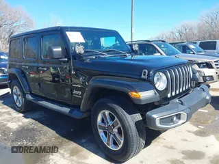 2018 Jeep Wrangler Unlimited Sahara with VIN 1C4HJXEG6JW108376, listed as a IAAI auction lot 41674757 with 69,649 mi miles. Bid and sale history available at carsss.com. Image 1.