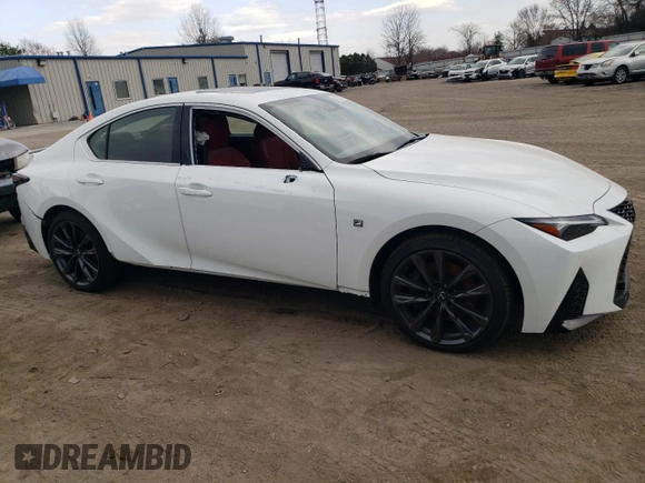 2023 Lexus IS with VIN JTHGZ1E20P5031121, listed as a Copart auction lot 50130225 with 7,685 mi miles and Salvage Title. Bid and sale history available at carsss.com. Image 4.