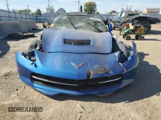 2016 Chevrolet Corvette 1LT with VIN 1G1YB2D72G5107038, listed as a Copart auction lot 76585924 with 0 mi miles and Salvage Title. Bid and sale history available at carsss.com. Image 5.