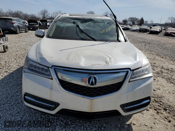2015 Acura MDX Advance/Entertainment Pkg with VIN 5FRYD4H82FB024026, listed as a Copart auction lot 49288555 with 0 mi miles and Salvage Title. Bid and sale history available at carsss.com. Image 5.