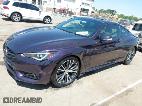 2018 Infiniti Q60 Luxe with VIN JN1EV7EK7JM340821, listed as a IAAI auction lot 42139185 with 59,407 mi miles and . Bid and sale history available at DreamBid. Image 14.