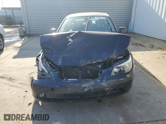 2006 BMW 5 Series 530i with VIN WBANE73566CM35956, listed as a Copart auction lot 82851184 with 131,646 mi miles and Salvage Title. Bid and sale history available at carsss.com. Image 5.