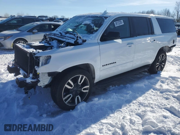 2019 Chevrolet Suburban Premier with VIN 1GNSKJKJ2KR127126, listed as a Copart auction lot 89132285 with 153,878 mi miles and Clean Title. Bid and sale history available at DreamBid. Image 1.