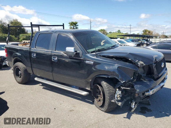 2005 Ford F-150 XLT with VIN 1FTPW12595FA08646, listed as a Copart auction lot 50654765 with 183,279 mi miles and Salvage Title. Bid and sale history available at carsss.com. Image 4.