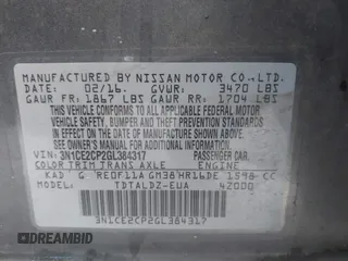 2016 Nissan Note S z VIN 3N1CE2CP2GL384317, wystawiony jako IAAI lot #42192423 z przebiegiem 73 846 mil mil oraz . Historia ofert i sprzedaży dostępna na DreamBid. Obrazek 9.