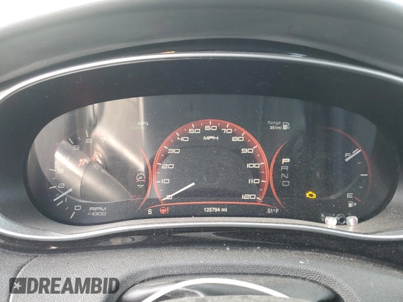 2013 Dodge Dart Limited with VIN 1C3CDFCA5DD337985, listed as a Copart auction lot 53307605 with 125,794 mi miles and Non Repairable. Bid and sale history available at DreamBid. Image 9.