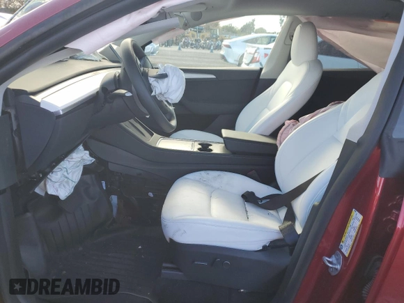 2024 Tesla Model Y Long Range with VIN 7SAYGDEE7RF009984, listed as a Copart auction lot 41662185 with Not Provided miles and Salvage Title. Bid and sale history available at DreamBid. Image 7.
