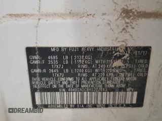 2017 Subaru Outback Premium z VIN 4S4BSADC8H3327863, wystawiony jako Copart lot #51916255 z przebiegiem 114 214 mil mil oraz Szkoda całkowita • Salvage title. Historia ofert i sprzedaży dostępna na DreamBid. Obrazek 13.