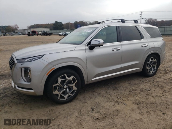 2022 Hyundai Palisade Calligraphy z VIN KM8R7DHE5NU442214, wystawiony jako Copart lot #82312024 z przebiegiem 59 429 mil mil oraz Szkoda całkowita • Salvage title. Historia ofert i sprzedaży dostępna na DreamBid. Obrazek 1.