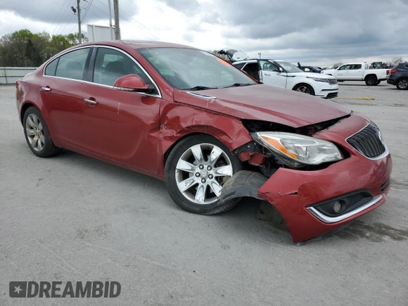 2014 Buick Regal Premium I with VIN 2G4GN5EXXE9222198, listed as a Copart auction lot 52641695 with 109,194 mi miles and Salvage Title. Bid and sale history available at carsss.com. Image 4.