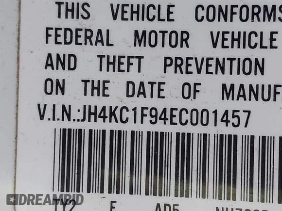 2014 Acura RLX Advance Pkg with VIN JH4KC1F94EC001457, listed as a IAAI auction lot 41642199 with 208,443 mi miles. Bid and sale history available at carsss.com. Image 9.