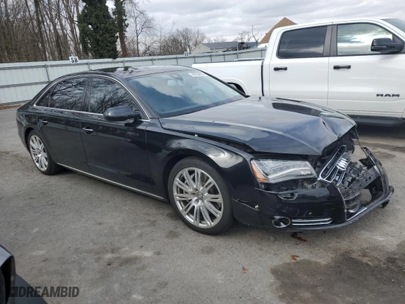 2014 Audi A8 L 4.0T with VIN WAUR2AFD5EN004070, listed as a Copart auction lot 46234075 with 83,565 mi miles and Salvage Title. Bid and sale history available at carsss.com. Image 4.