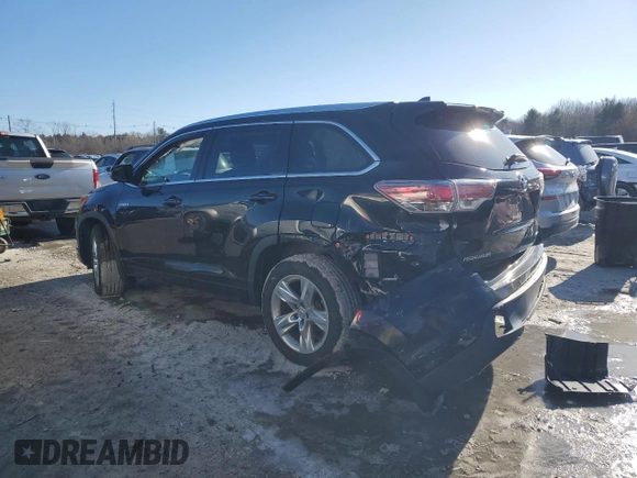 2015 Toyota Highlander Hybrid Limited with VIN 5TDDCRFH8FS008363, listed as a Copart auction lot 47233315 with 0 mi miles and Clean Title. Bid and sale history available at carsss.com. Image 2.