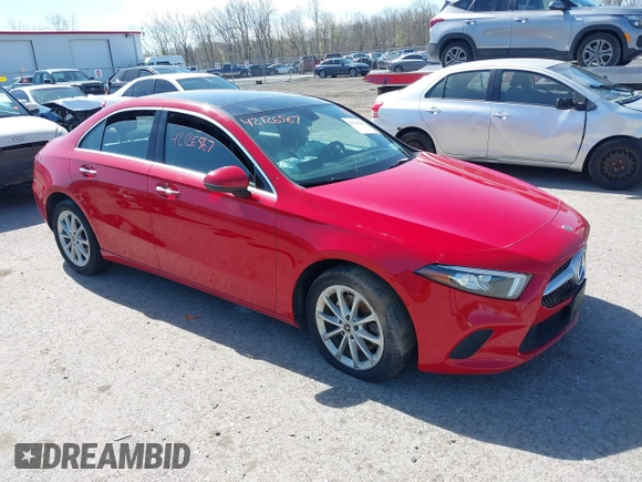 2020 Mercedes-Benz A 220 with VIN W1K3G4FB8LW044103, listed as a IAAI auction lot 42126567 with 56,657 mi miles and . Bid and sale history available at DreamBid. Image 1.