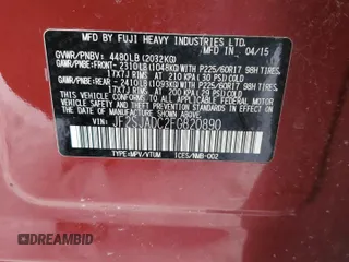2015 Subaru Forester 2.5i Premium with VIN JF2SJADC2FG820890, listed as a Copart auction lot 88000885 with 129,727 mi miles and Salvage Title. Bid and sale history available at carsss.com. Image 15.