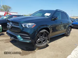 2020 Mercedes-Benz GLE 450 with VIN 4JGFB5KB4LA053214, listed as a IAAI auction lot 42111336 with 58,208 mi miles and . Bid and sale history available at DreamBid. Image 2.