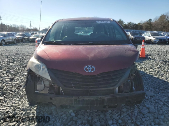 2012 Toyota Sienna with VIN 5TDKA3DC8CS016489, listed as a Copart auction lot 46416595 with 136,037 mi miles and Salvage Title. Bid and sale history available at DreamBid. Image 5.
