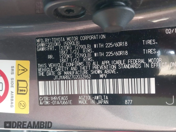 2016 Lexus NX 200t с VIN JTJYARBZ7G2033962, выставлен на аукционе IAAI как лот 42275821 с пробегом 95 850 миль миль и . История ставок и продаж доступна на DreamBid. Изображение 9.
