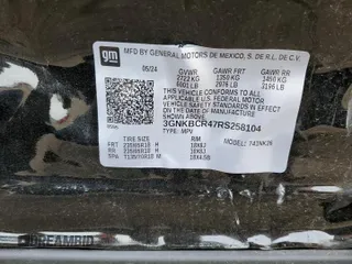 2024 Chevrolet Blazer LT z VIN 3GNKBCR47RS258104, wystawiony jako Copart lot #54824135 z przebiegiem 7 683 mil mil oraz Szkoda całkowita • Salvage title. Historia ofert i sprzedaży dostępna na DreamBid. Obrazek 12.