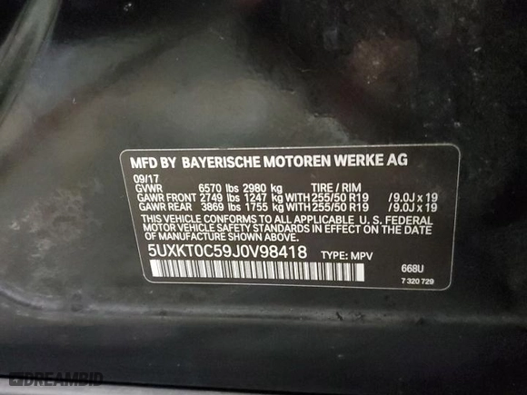 2018 BMW X5 xDrive40e iPerformance with VIN 5UXKT0C59J0V98418, listed as a Copart auction lot 44240565 with 137,703 mi miles and Clean Title. Bid and sale history available at carsss.com. Image 13.