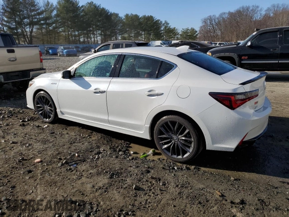 2022 Acura ILX w/Premium/A-Spec Package with VIN 19UDE2F86NA008991, listed as a Copart auction lot 48329275 with 13,442 mi miles and Salvage Title. Bid and sale history available at carsss.com. Image 2.
