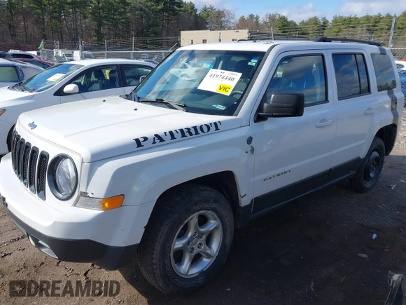 2012 Jeep Patriot Sport with VIN 1C4NJRBB6CD576629, listed as a IAAI auction lot 41974440 with 211,308 mi miles. Bid and sale history available at carsss.com. Image 2.