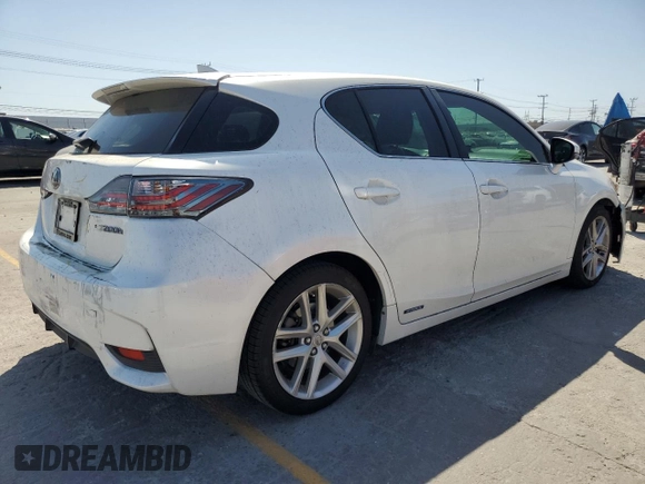 2015 Lexus CT 200h with VIN JTHKD5BH7F2234676, listed as a Copart auction lot 61676175 with 196,411 mi miles and Salvage title. Bid and sale history available at DreamBid. Image 3.