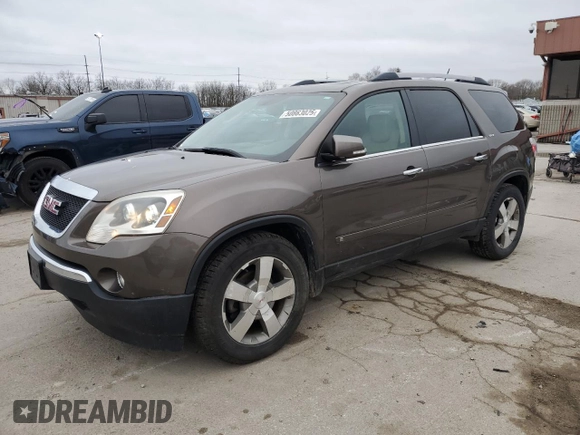 2010 GMC Acadia SLT1 with VIN 1GKLVMED8AJ174058, listed as a Copart auction lot 50863025 with 162,022 mi miles and Salvage Title. Bid and sale history available at carsss.com. Image 1.