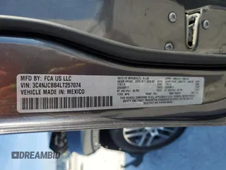 2020 Jeep Compass Latitude with VIN 3C4NJCBB4LT257074, listed as a Copart auction lot 46504265 with 81,623 mi miles and Non Repairable. Bid and sale history available at carsss.com. Image 14.