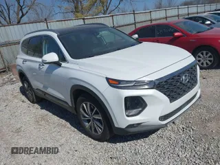 2020 Hyundai Santa Fe Limited with VIN 5NMS5CAD9LH240763, listed as a IAAI auction lot 41754101 with 66,450 mi miles. Bid and sale history available at carsss.com. Image 1.