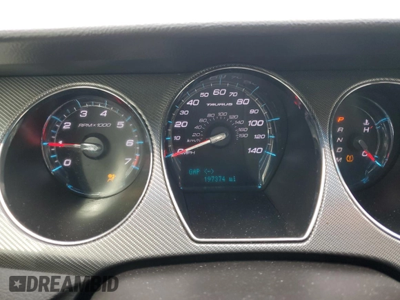 2011 Ford Taurus SHO with VIN 1FAHP2KT8BG132490, listed as a Copart auction lot 47021585 with 197,374 mi miles and Clean Title. Bid and sale history available at DreamBid. Image 9.
